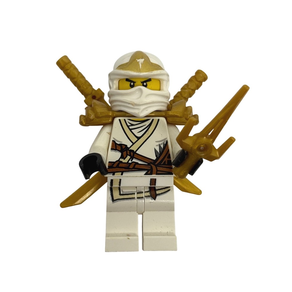LEGO Ninjago Zane Kimono Minifigure White Gold Katana Trident njo072 2013